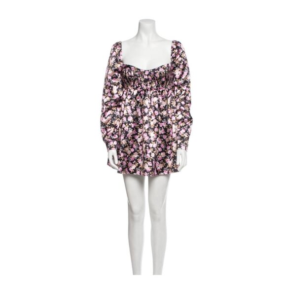 For Love & Lemons For Victorias Secret Floral Empire Waist Dress M $254 MSRP NWT - Picture 4 of 11